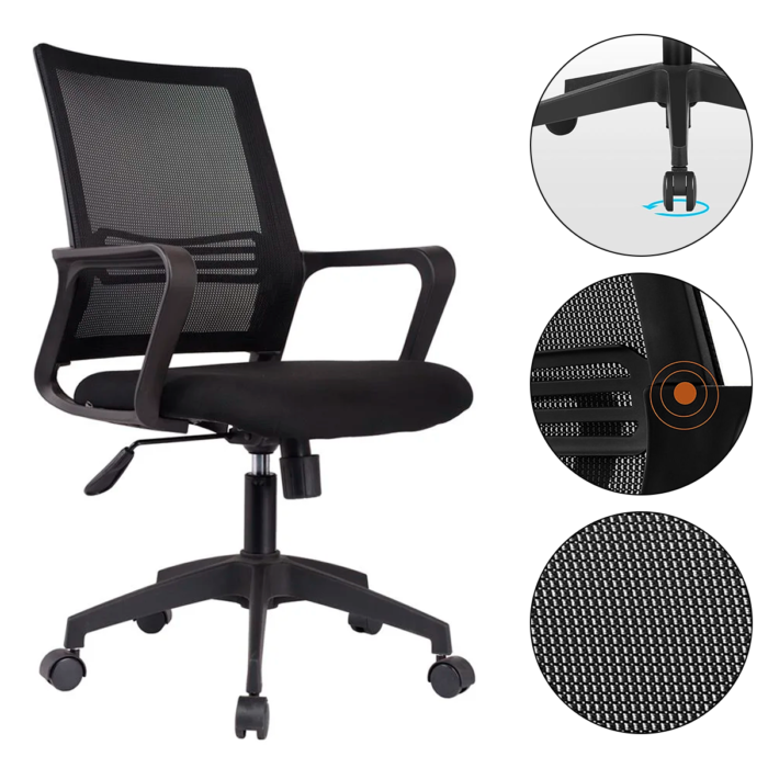 Cadeira de Escritório Secretária Executiva Prime Line Mesh - Cores