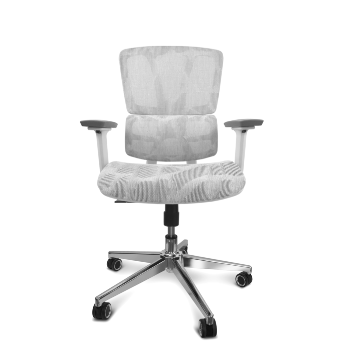 Cadeira Presidente Escritório Ergonômica Gogo Chair GO-304 em Mesh - Branca