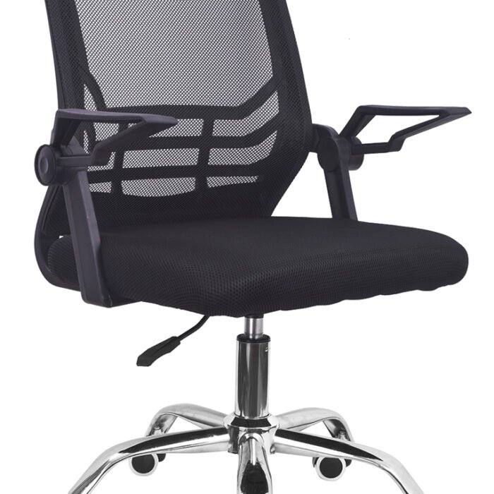 Cadeira Secretária Giratória Braço Flexível Preta Best Chair Preta