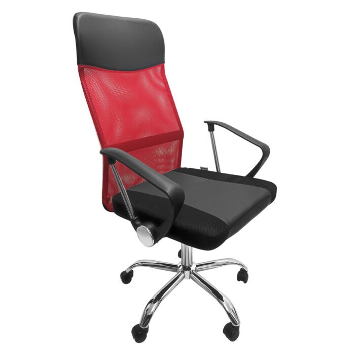 Cadeira Escritório Presidente Mesh e Couro Sintético e Tecido - Cores