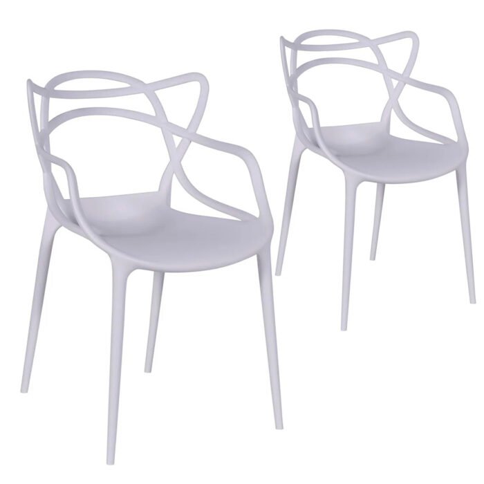 Kit 2 Cadeiras de Jantar Allegra Empilhável - Cores