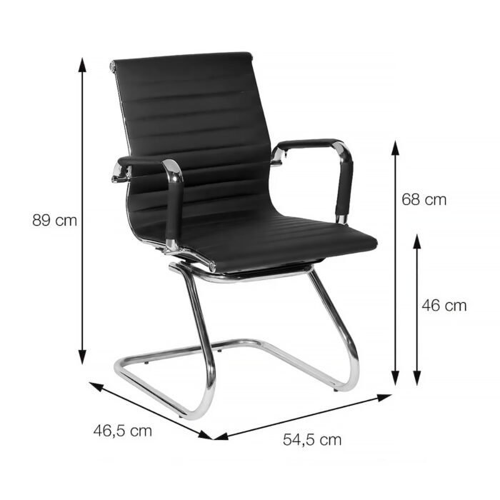 Kit 8 Cadeiras Interlocutor Secretária CEF Pés Fixos Esteirinha Charles Eames - Cores