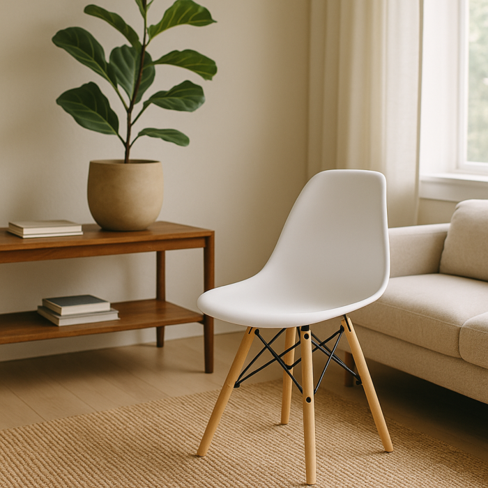 Kit 4 Cadeiras de Jantar Charles Eames Eiffel Base Madeira Design Wood - Cores